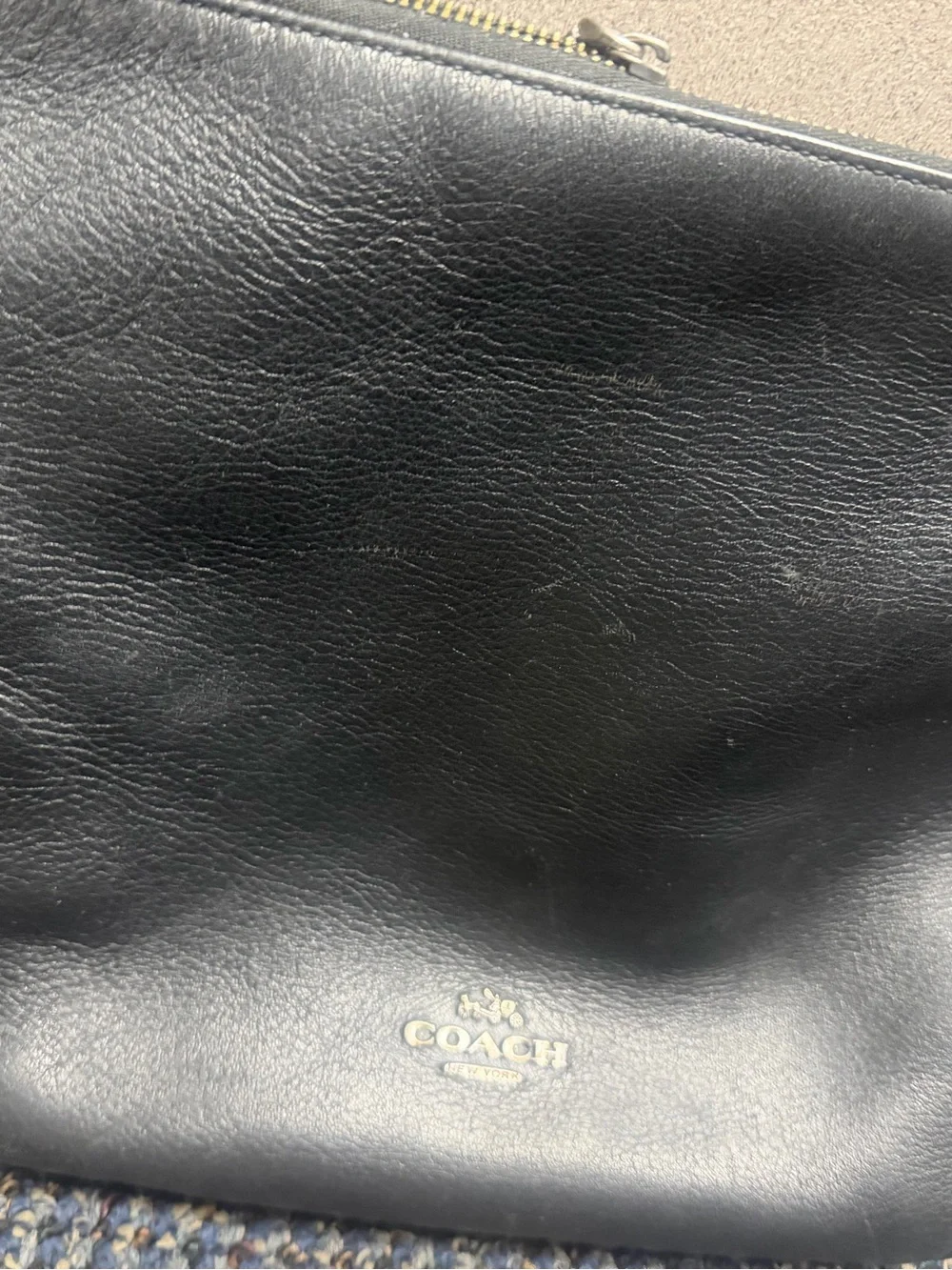 Coach Black  Leather Shoulder Bag